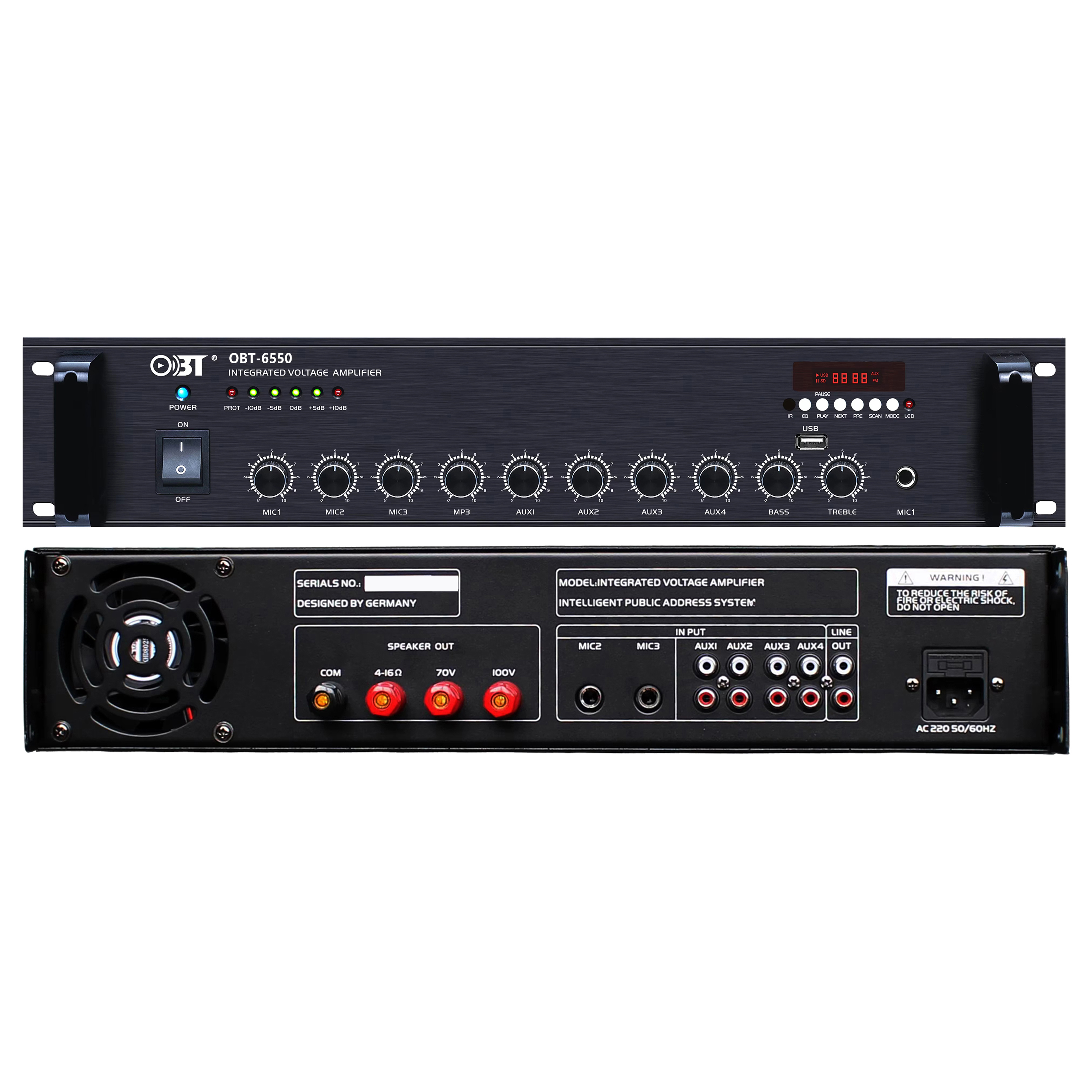 合并定壓功放機 OBT-6550