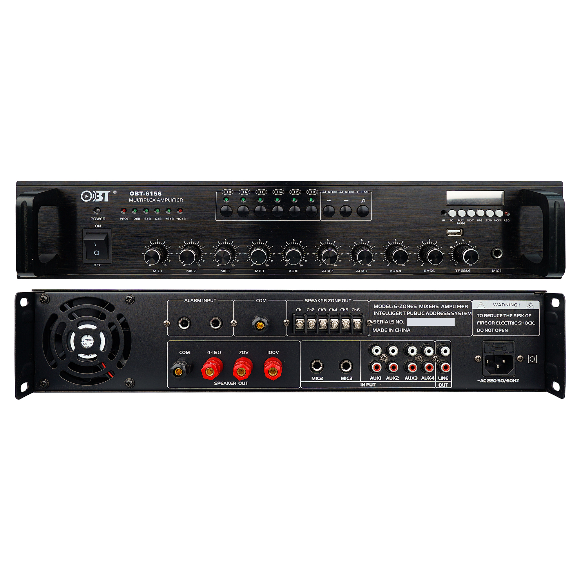 六分區定壓功放機 OBT-6156